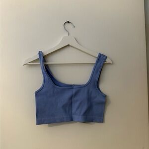 Dynamite Light Blue Ribbed Top